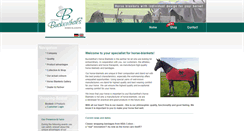 Desktop Screenshot of buckenthals-horse-blankets.com